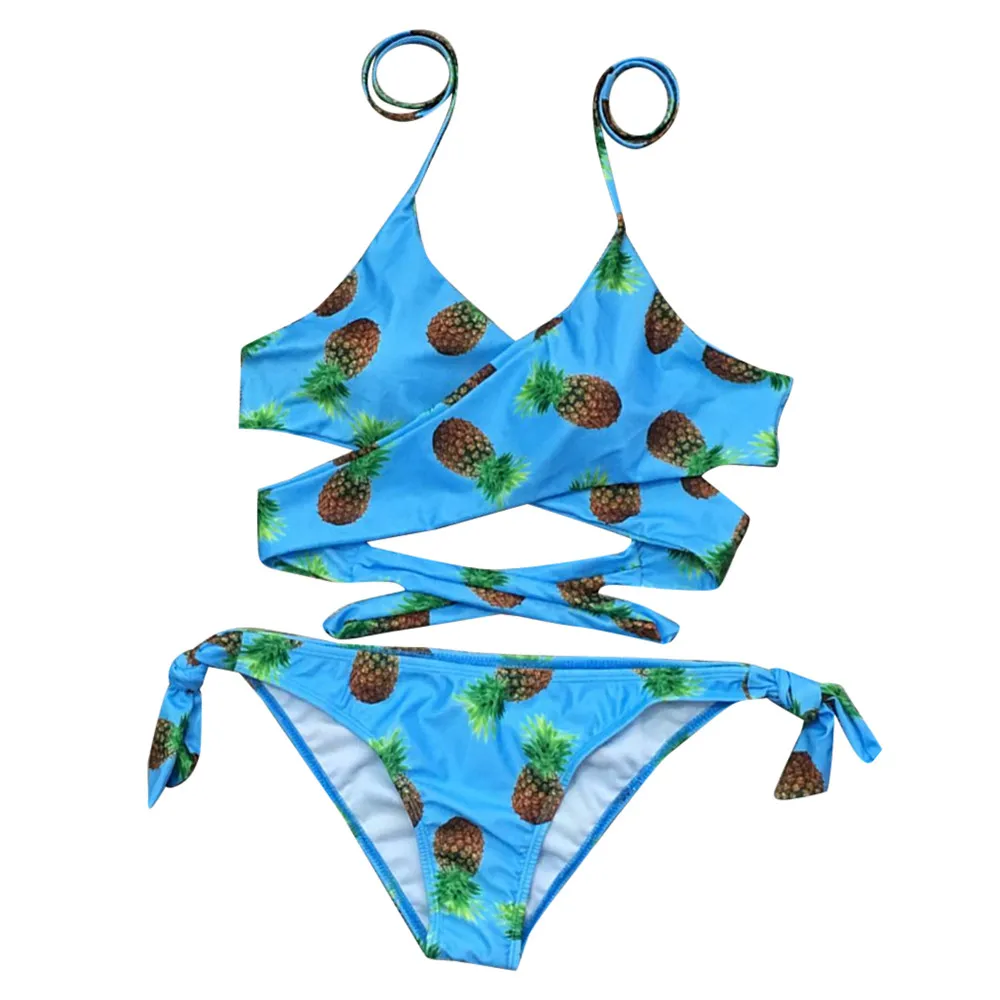 Женский купальный костюм с пуш-ап бюстгальтером Раздельный купальник-бикини