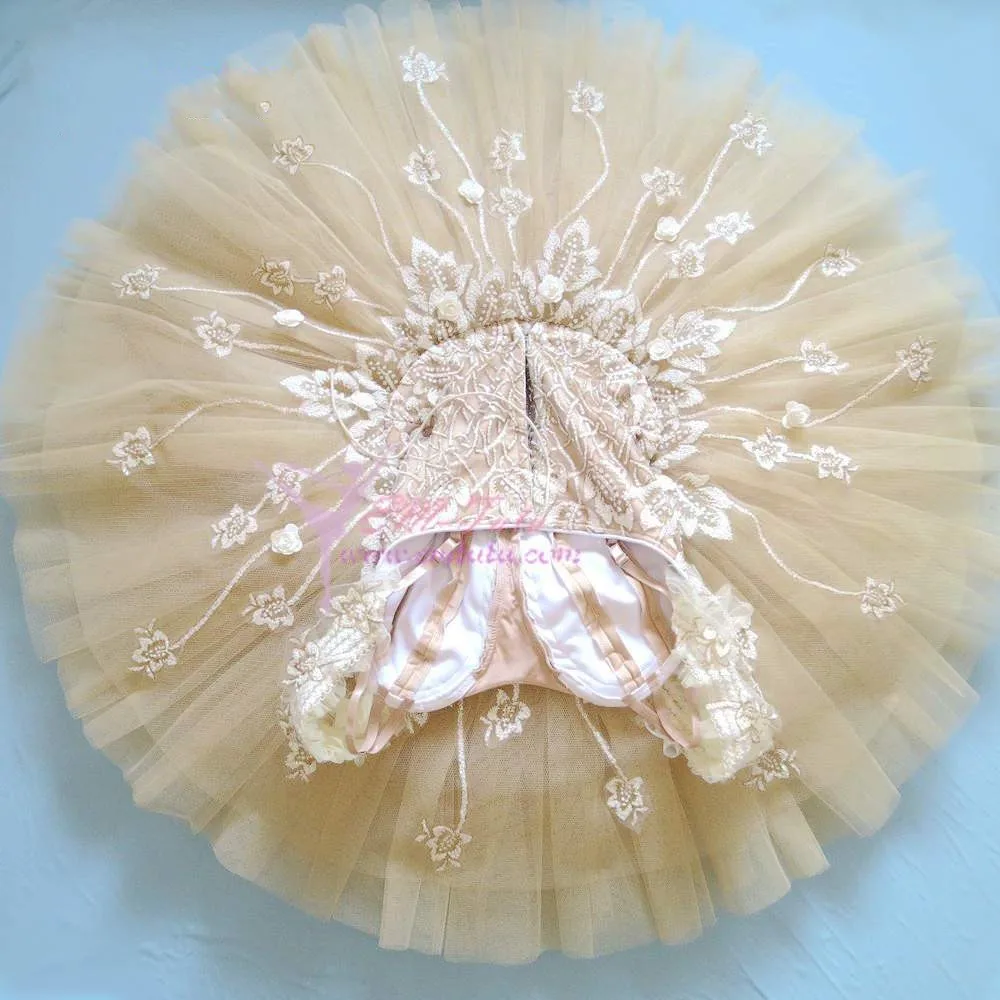 Профессиональная балетная пачка для взрослых кремовая бежевая Сказочная кукла