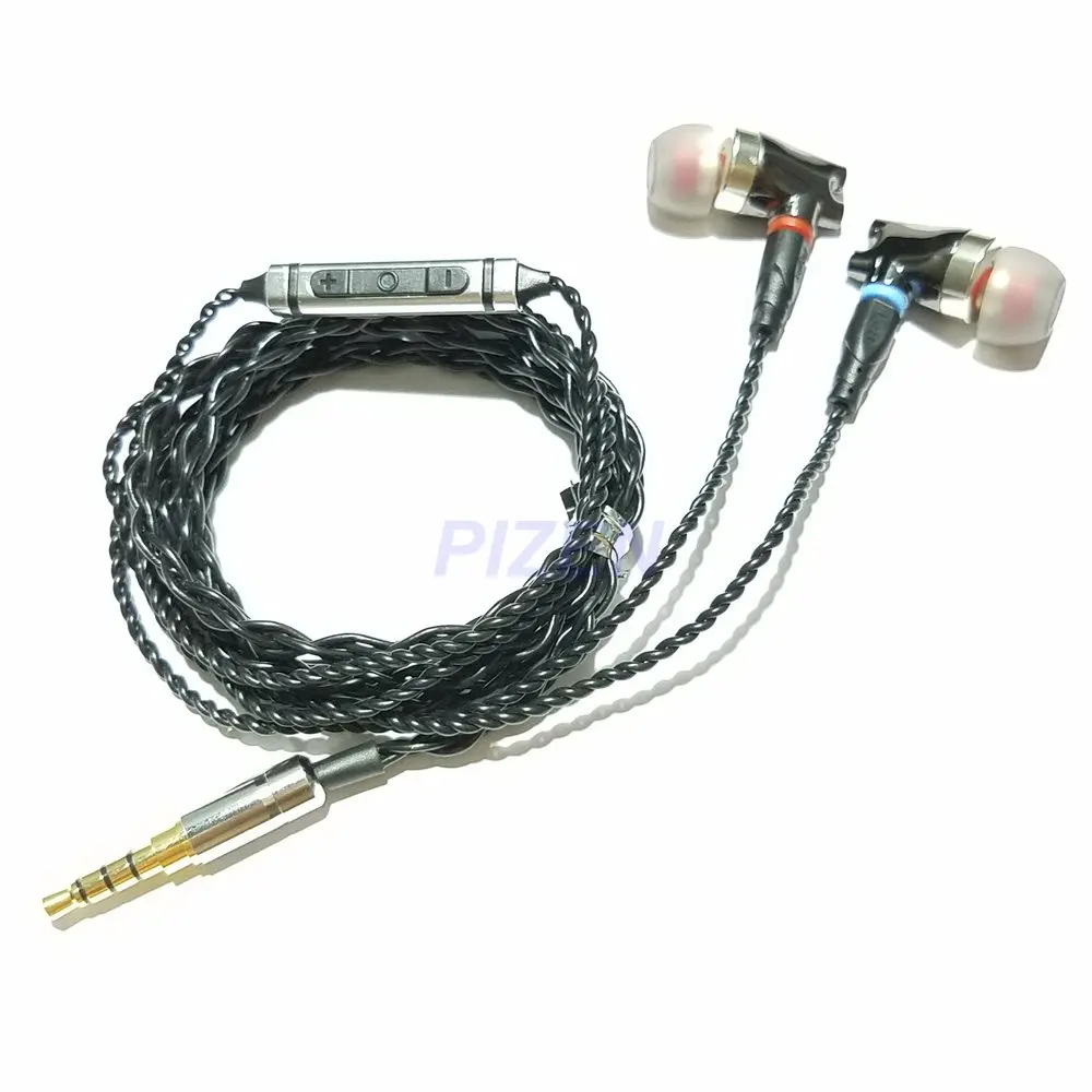 BLACK MIC 3 SENFER DT2 плюс сбалансированный арматурный Гибридный Динамический драйвер HIFI DJ монитор в ухо наушники MMCX кабель Заушник SE535 IE800 IE80 - Цвет: BLACK MIC 3
