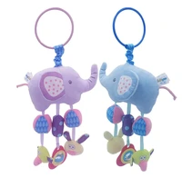 newborn rattles toy 2colors hand bell toddler infant rings bed stroller hanging animal musical mobile bell infant