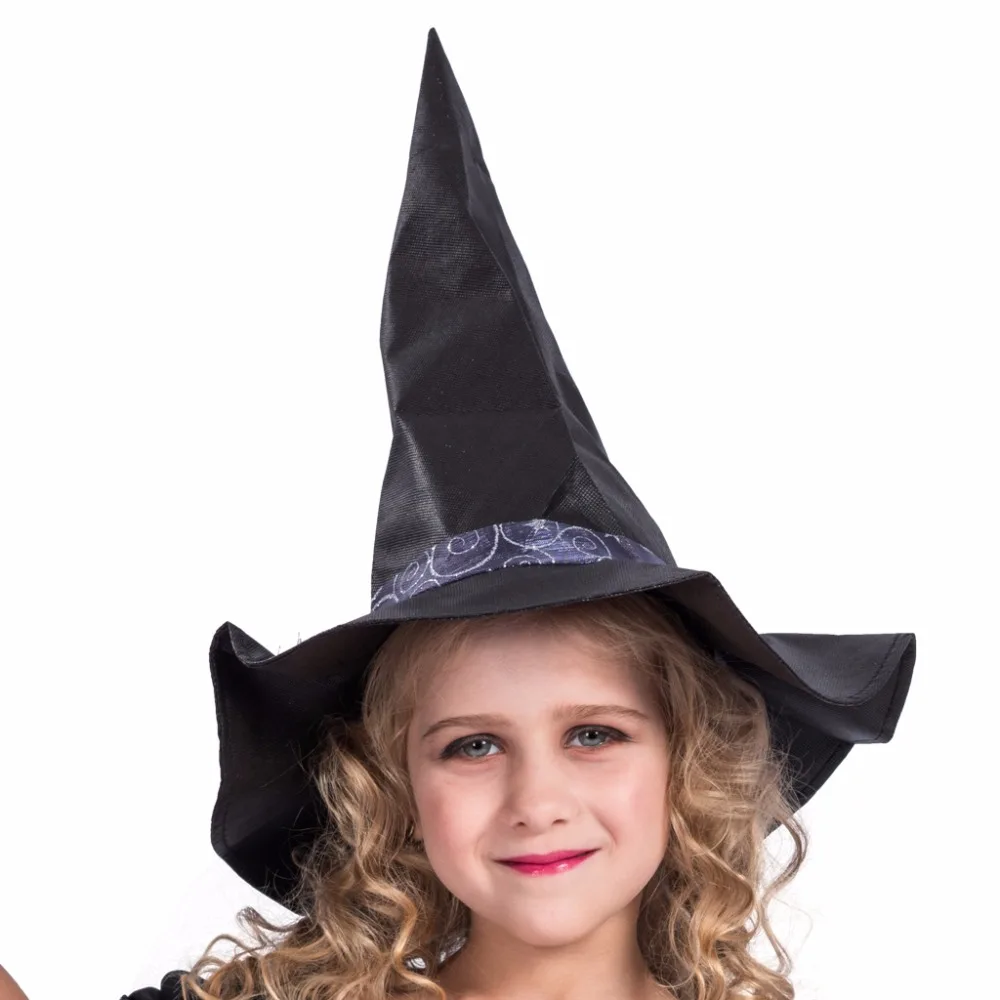 Детские костюмы в виде ведьмы из ленты детские для платья комплект Шляпы косплей