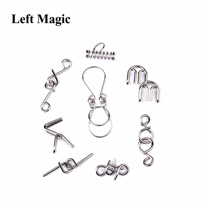 8 шт./компл. металлические головоломки для детей и взрослых антистрессовые