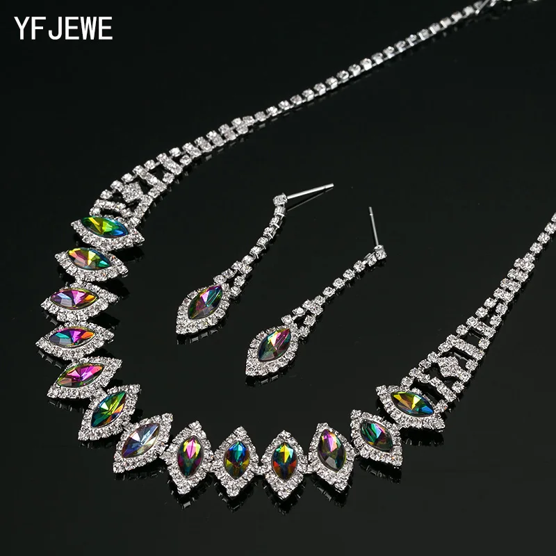 Комплект из колье и серёг с австрийским кристаллом|jewelry sets|set jewelrycrystal earrings necklace |
