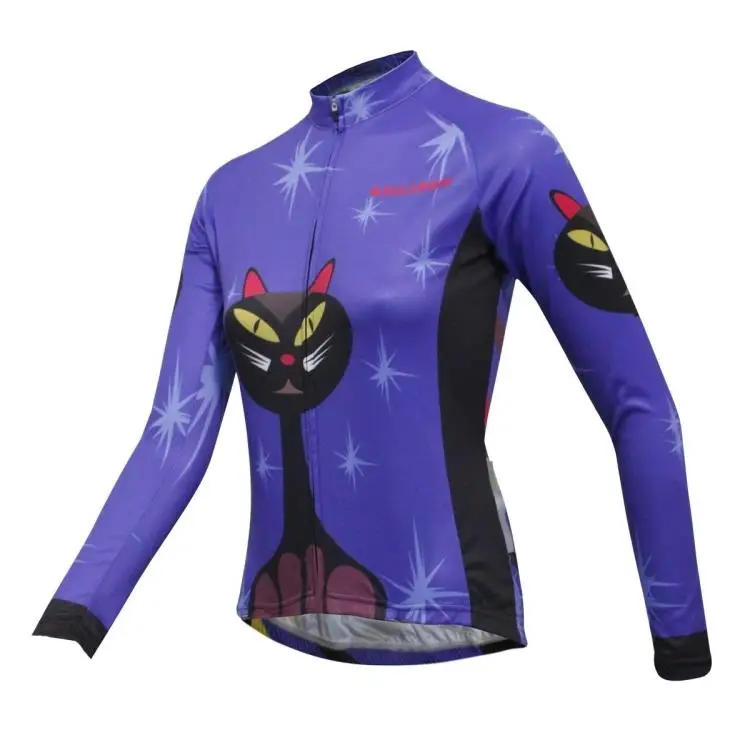 3D Printing Long Sleeve Cycling Jersey For Women Full Zipper Bike Clothes Girls Spring Autumn Winter Road MTB Bicycle | Спорт и