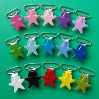 sutoyuen 80pcs 1 inch 25mm metal star pacifier clips soother clasps suspender clip dummy clip dummy baby pacifier chain holder