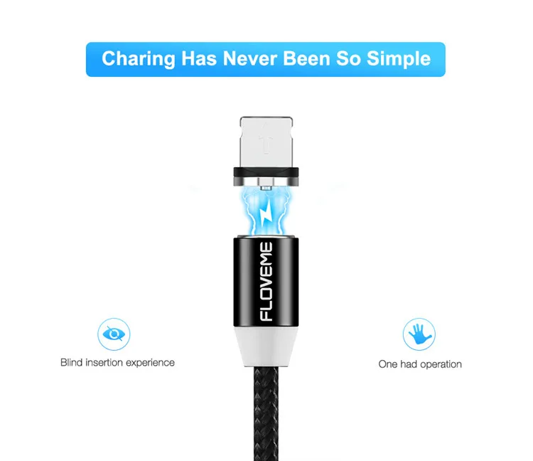 Магнитный кабель FLOVEME для iPhone XR XS X Micro usb type-C кабель для samsung Galaxy Note 9 8 5 S8 S9 S10 Магнитный зарядный адаптер