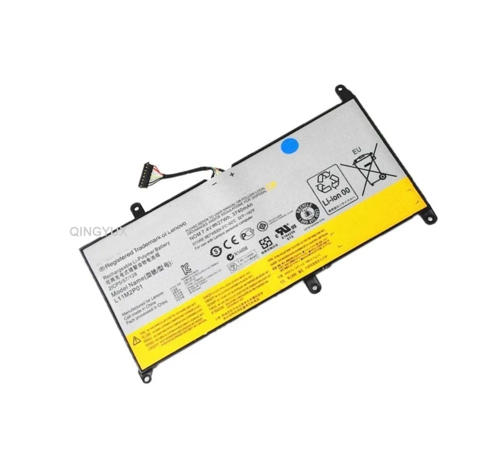 QINGYUX новый ноутбук 7 4 В 27Wh L11M2P01 Новая батарея для Lenovo S200 S206 планшетный ПК 2ICP5/57/128