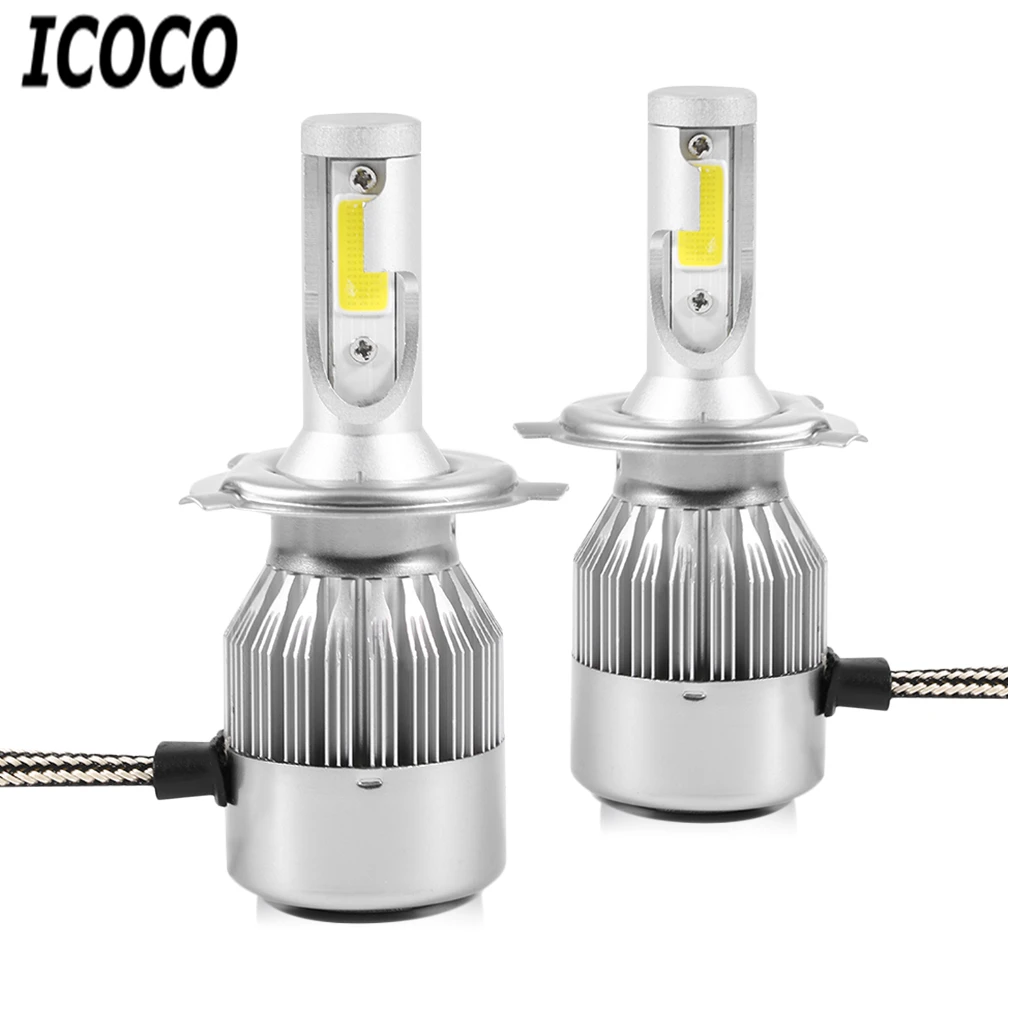 ICOCO 2 шт./компл. Ультра яркий 110 Вт 3800lm H4 светодиодный светильник для головы