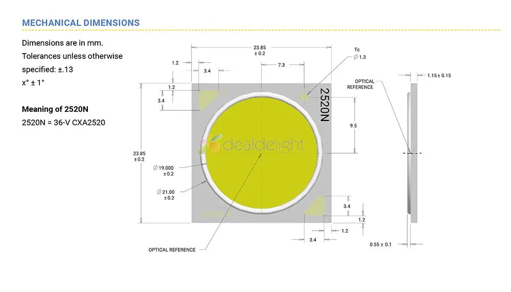 2 шт. Cree CXA 2520 CXA2520 натуральный белый 4500 к теплый белый 3000 К 47 Вт COB светодиодный излучатель светильник с/без держателя