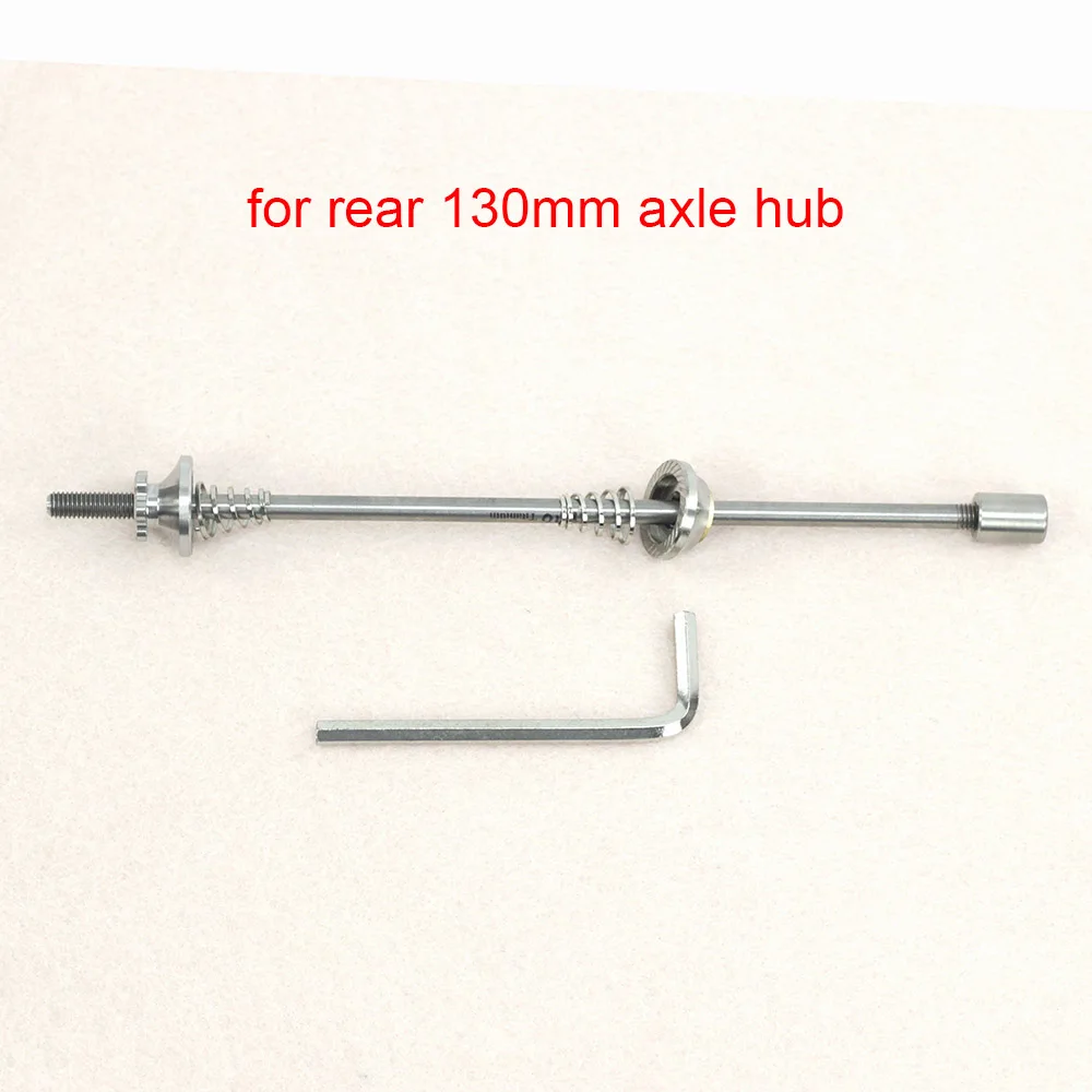 1pcs full ti 130mm Титановые шампуры Ti Quick Release MTB дорожный складной велосипед с шестигранной головкой M4 74 мм 100 мм 130 мм 135 мм MTB медленный выпуск QR шампура - Цвет: 1pcs full ti 130mm