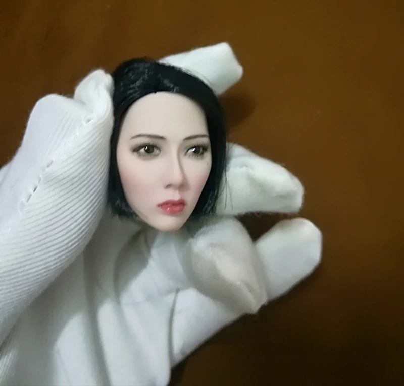 Коллекция 1/6 года серия Xiu женские азиатские короткие черные волосы голова