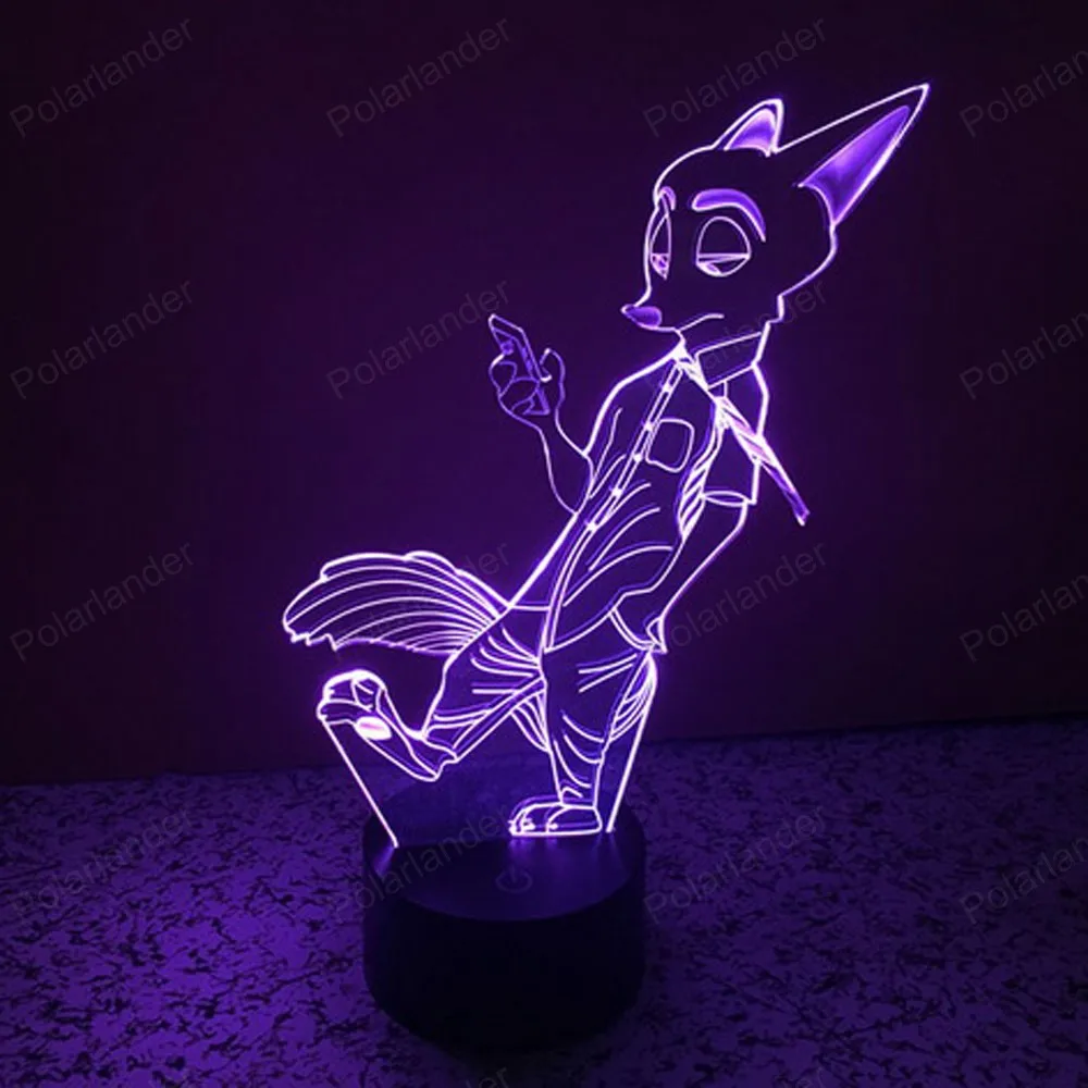 7 цветов изменение 3D огни LED USB красочный сенсорный иллюзия лампы творческий