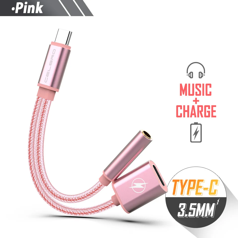 Rose Gold Aux аудио кабель Usb type C до 3,5 мм разъем для наушников кабель-адаптер Aux 3,5 конвертер для наушников для Xiao mi 8 mi 9 SE mi 9 Pro mi x 4 - Цвет: Rose Gold