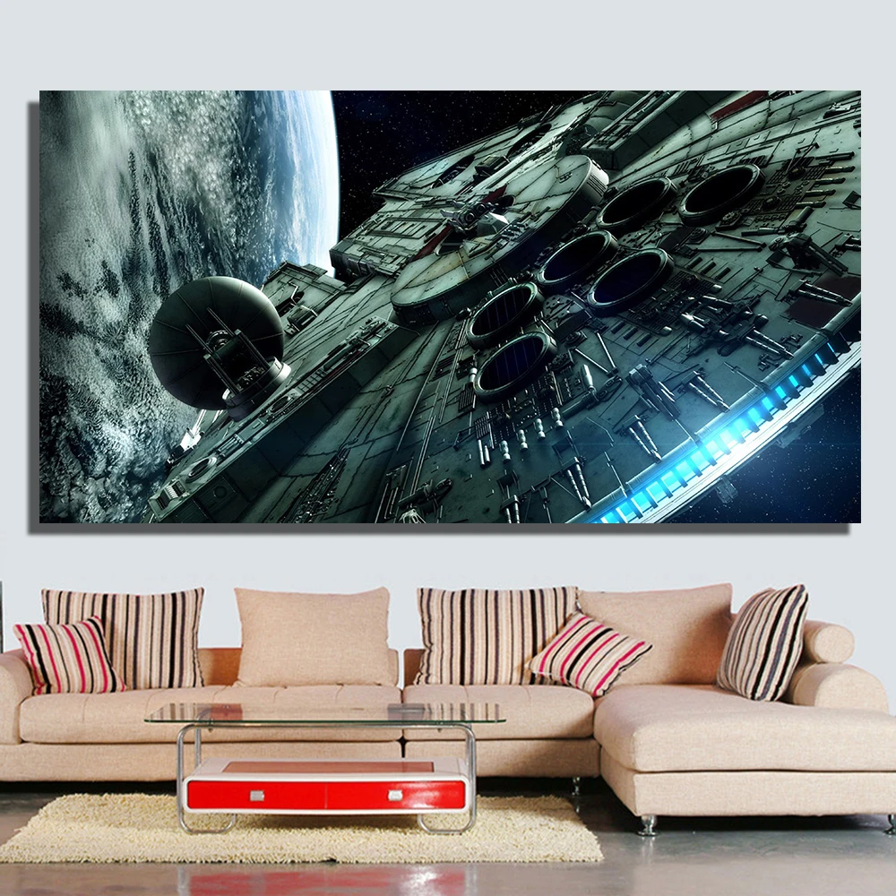 QKART картины для фотографий современный холст космический корабль настенные