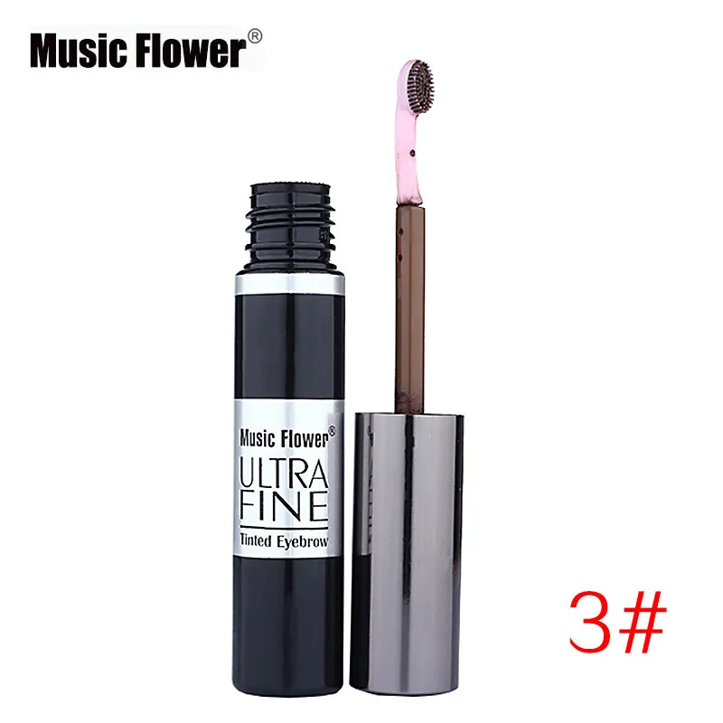 Music Flower макияж ультра тонкого помола тонированные крем для бровей устойчивый к пятнам 3D глаз Коричневый тату-гель с кисть инструмент продолжительное