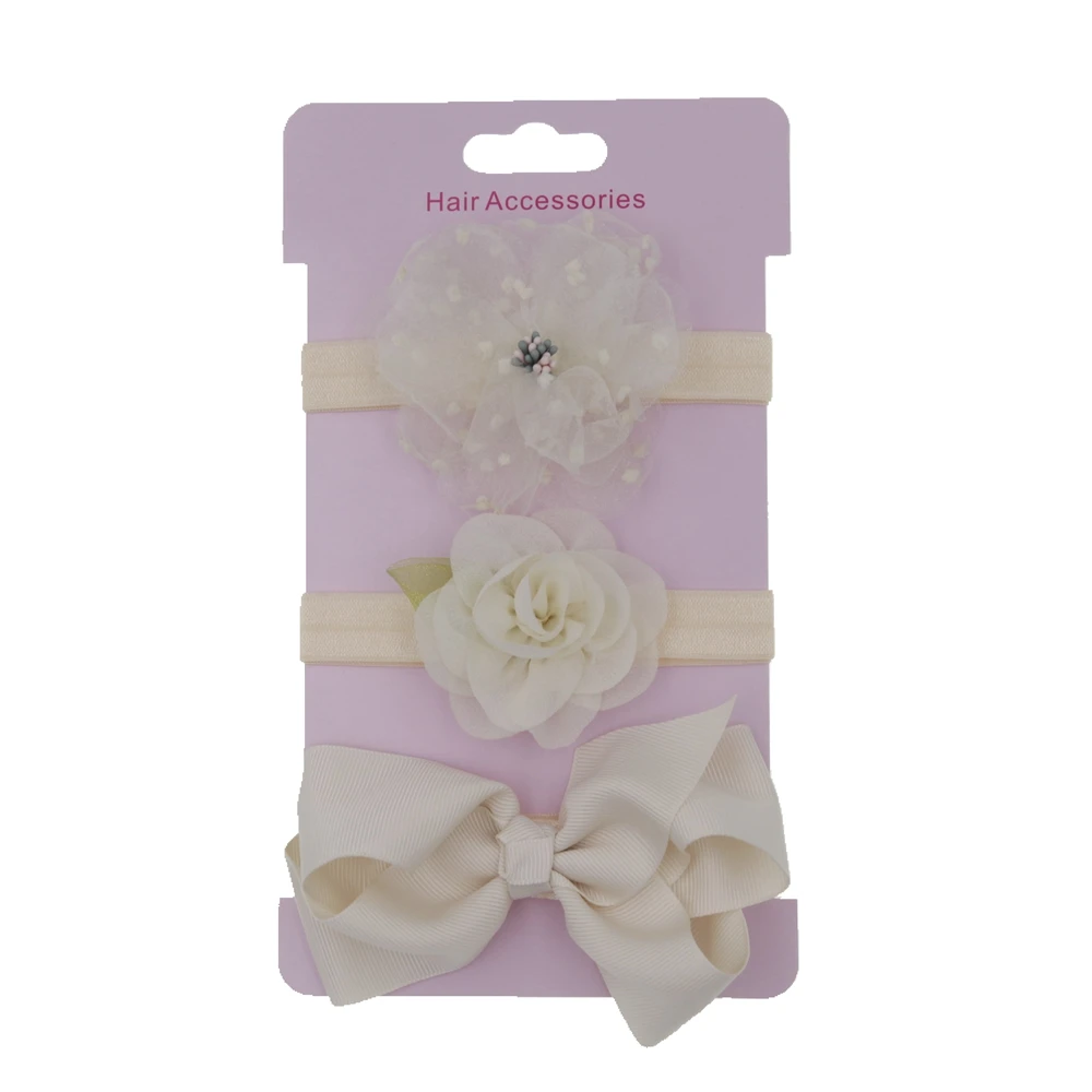 Повязка на голову эластичная с бантом для девочек 3 шт./лот| |