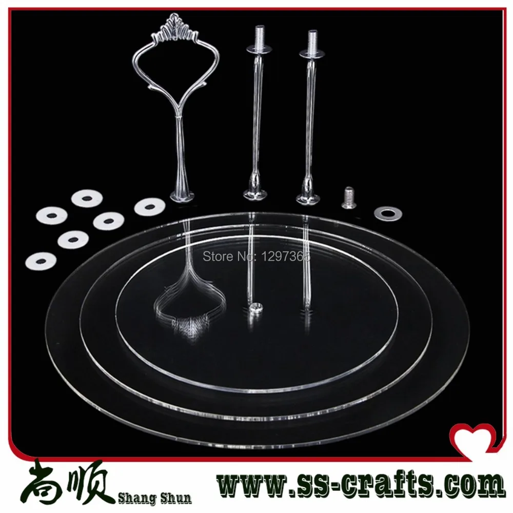 3 уровневая акриловая круглая подставка для кексов/Подставка кексов на день