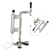 homebrew beer party pump with d type keg coupler stainless steel tap and screw barrel coupler keg party pump bar accessories