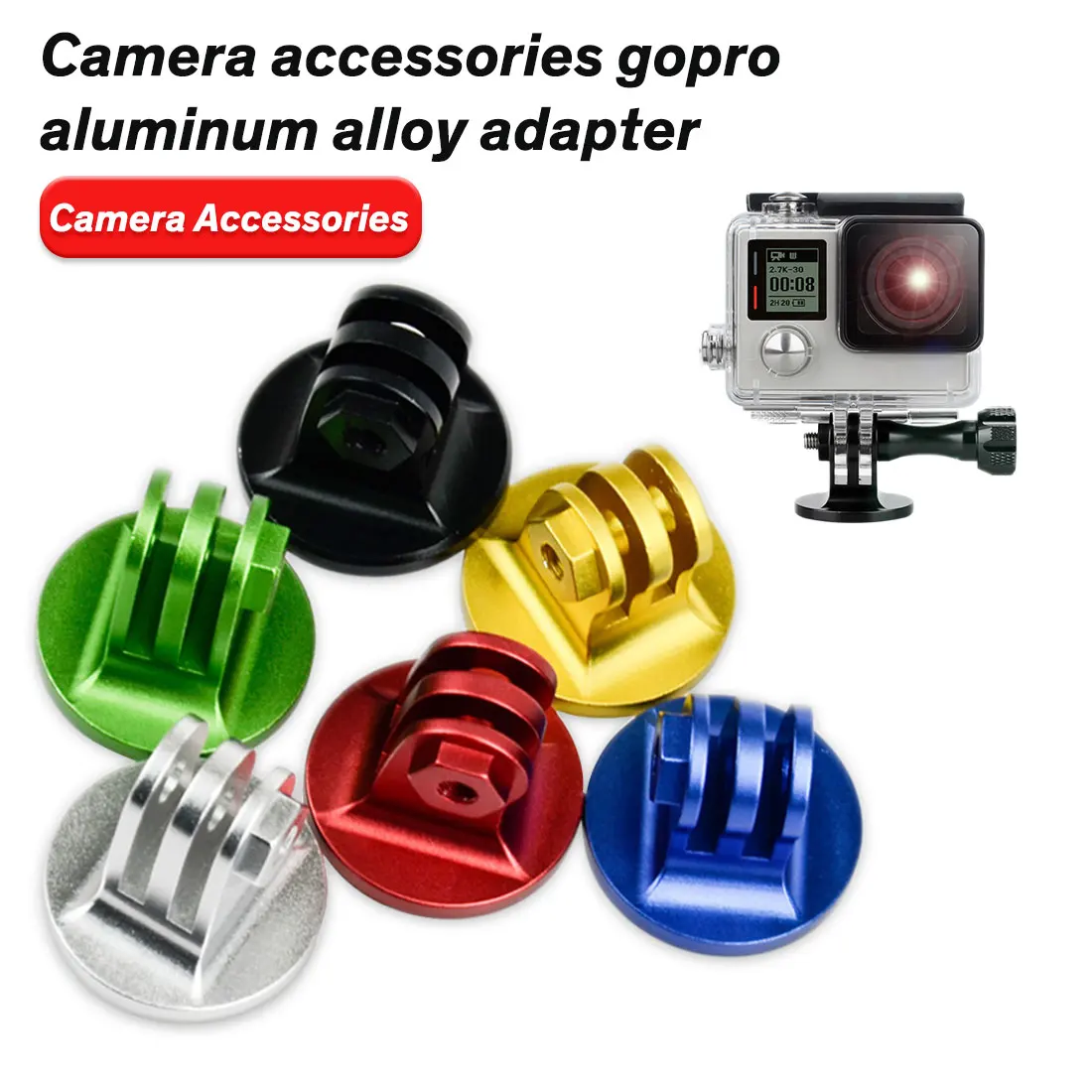 Для Go Pro CNC алюминиевый сплав штатив базовый Штатив Адаптер для GoPro HERO 5 4 3 + 2 1 SJ4000