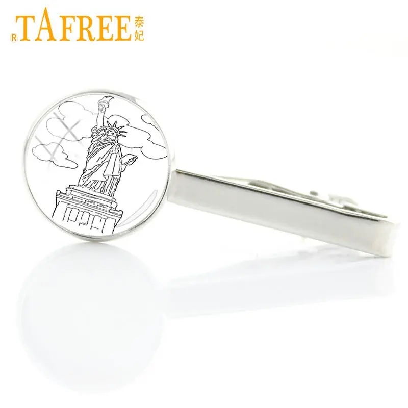 TAFREE, элегантные женские Зажимы для галстука "богиня справедливости", мужские Зажимы для галстука Статуя Свободы, заколка для галстука, США, ювелирное изделие с символом свободы, E844 - Окраска металла: E851