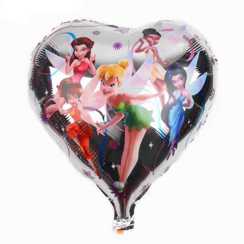 XXPWJ Сердце tinkerbell elfin Майларовый воздушный шар для дня рождения сказочные шары из алюминиевой фольги гелиевые воздушные шары N-009