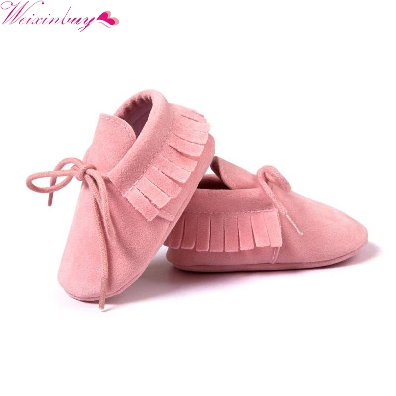 

Winter Baby Shoes Moccasins Infant Soft Moccs Shoes First walkers Fringe Soled PU Leather Prewalker Non-slip Footwear Crib Shoe