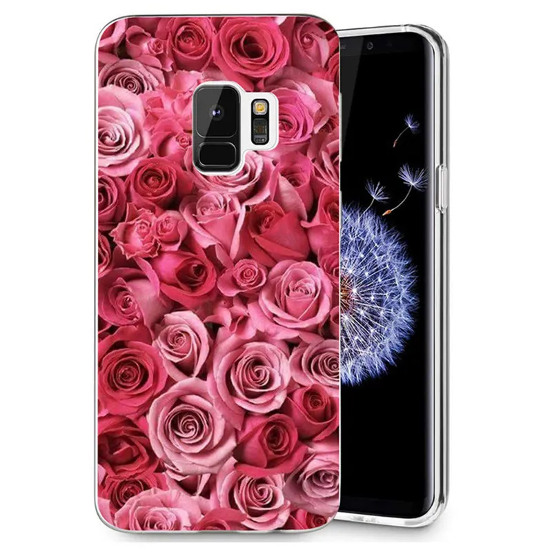 Мягкий чехол для Samsung Galaxy S3 S9 S9Plus S8 Plus S7 edge Note 8 из ТПУ с изображением огненной розы