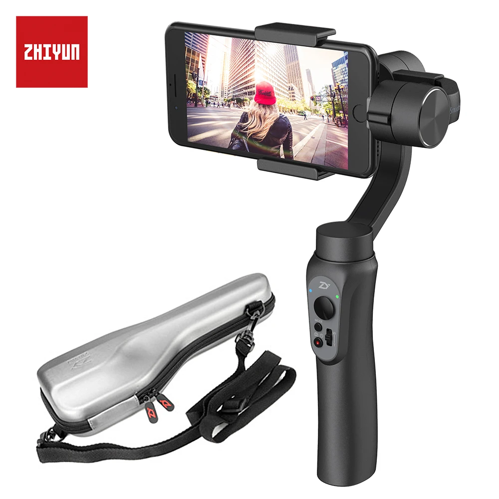 ZHIYUN Smooth Q 4 3-осевой стабилизатор для смартфона, для телефона, для iPhone 7 6s плюс S7 S6& Gopro 3/4/5 samsung S8 портативный монопод с шарнирным замком