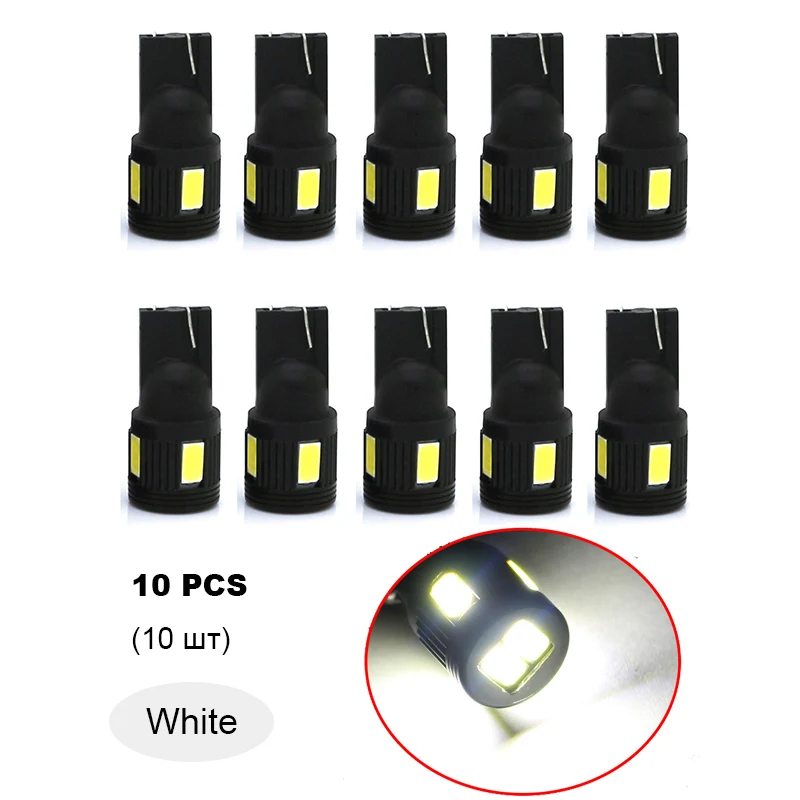 10 шт. T10 W5W Светодиодная лампа 5630 SMD 12В для освещения салона автомобиля Saab 9 3 5 93 95 9000