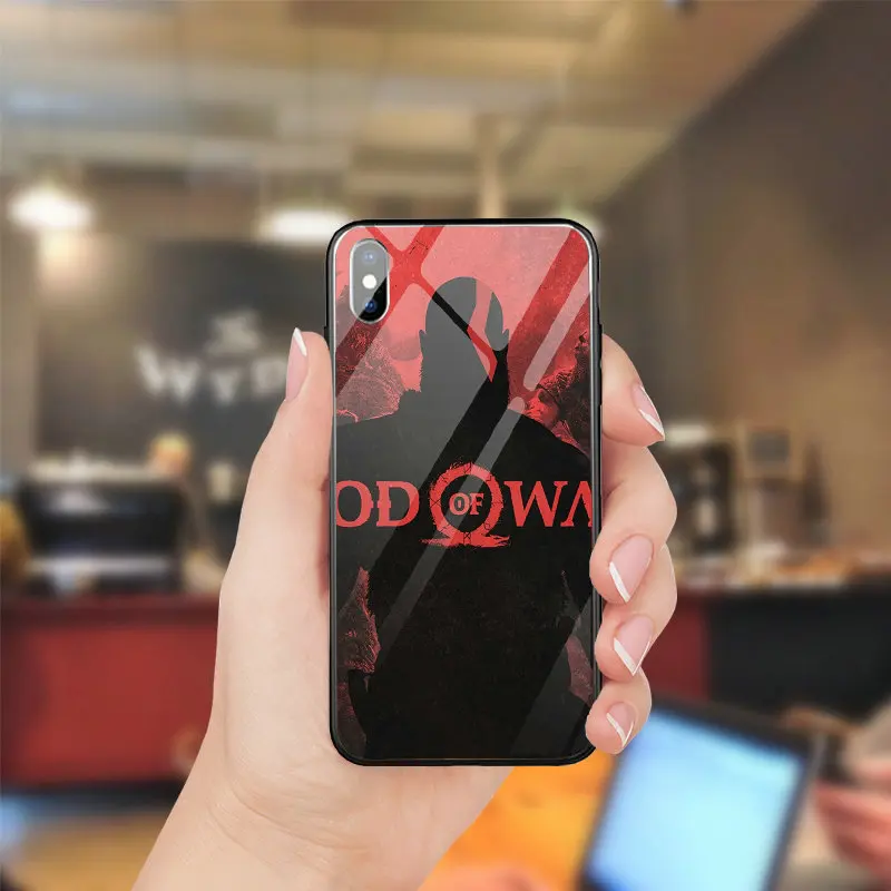 Модные Кратос Бог войны закаленное Стекло Transprent мобильного телефона Caess для Iphone 5