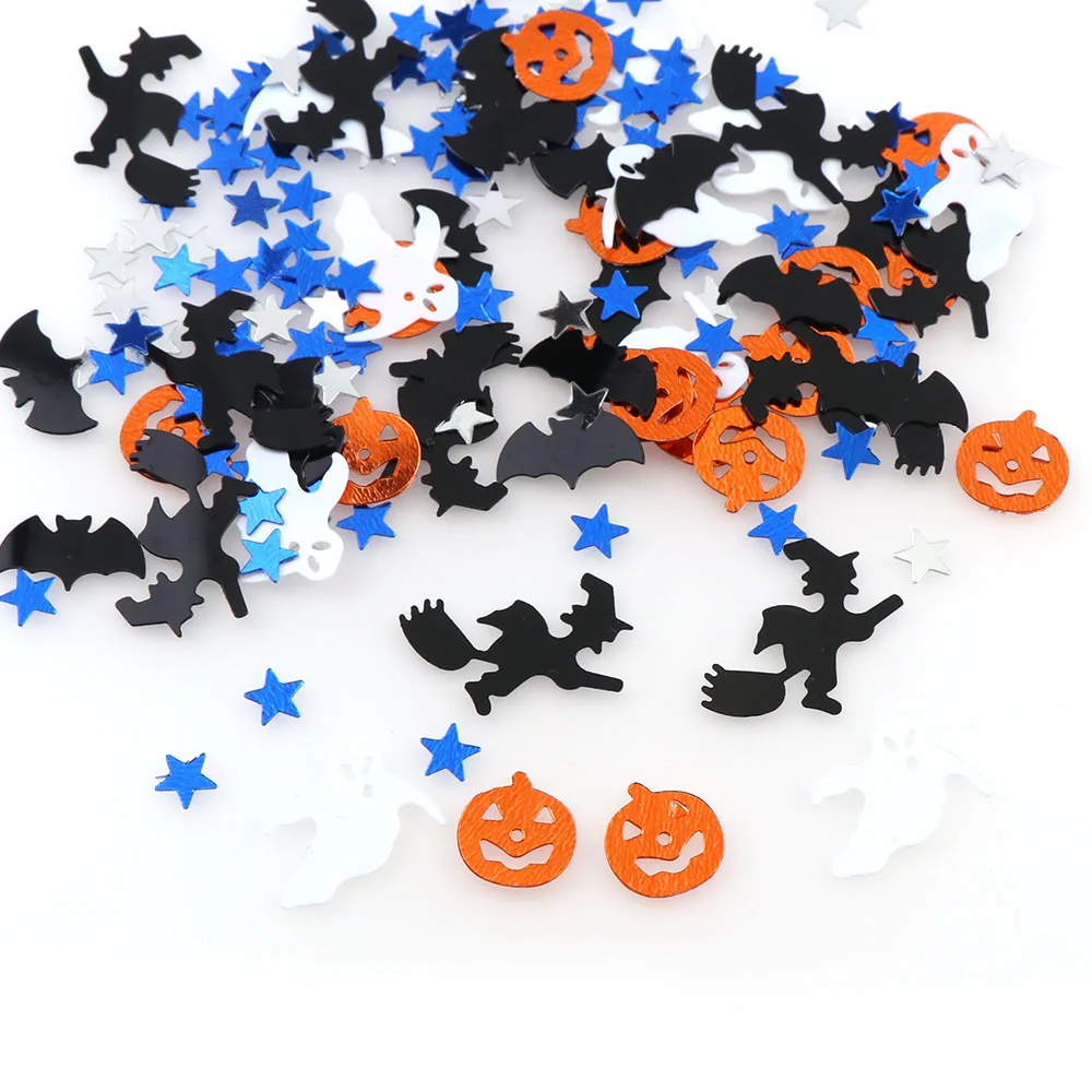 15 г смешанных цветов Хэллоуин тыква летучая мышь ведьма призрак конфетти блестки