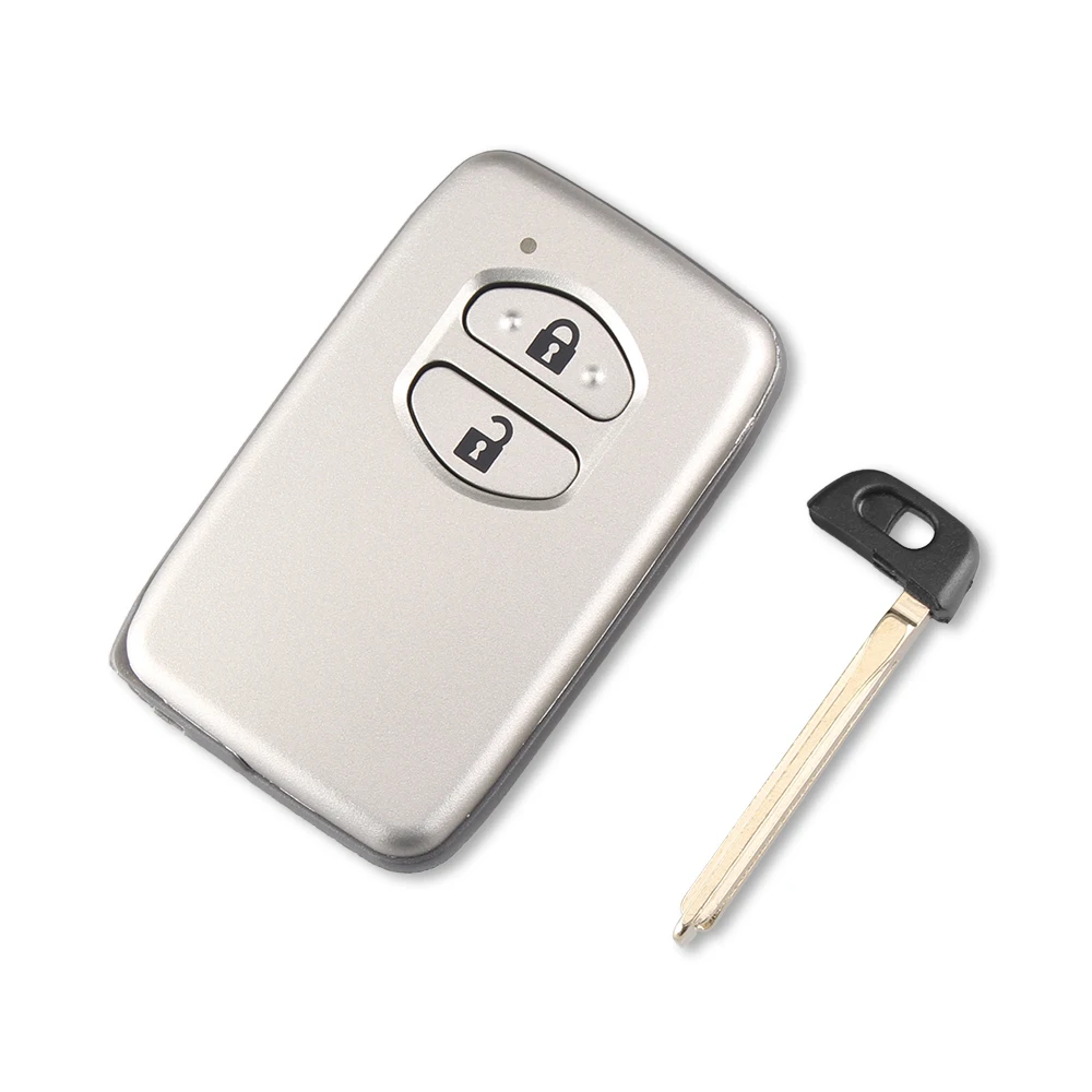 2 button with blade DANDKEY Смарт дистанционные брелки для ключей в виде ракушки чехол Брелок 2/3/4 кнопки для Toyota Land Cruiser Prado 2010- замена лезвия внутри - Количество кнопок: 2 button with blade