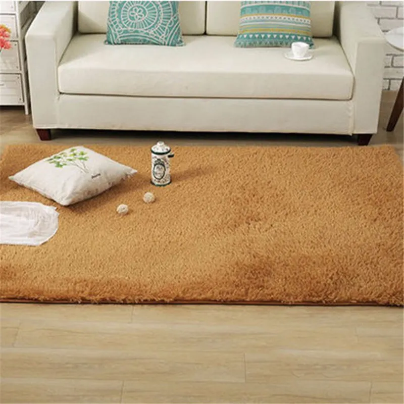 Khaki 50x80 см Плюшевые мохнатые ковры для гостиной, спальни, детей, игровой мягкий пушистый коврик, нескользящий коврик для двери, напольный коврик, товары для украшения дома - Цвет: Khaki