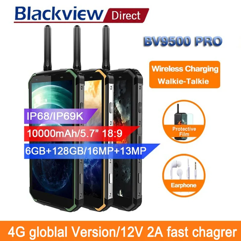 Blackview BV9500 pro 10000 mAh IP68 Водонепроницаемый Смартфон android 8 1 5 7 &quot18:9 6 GB 128 портативная