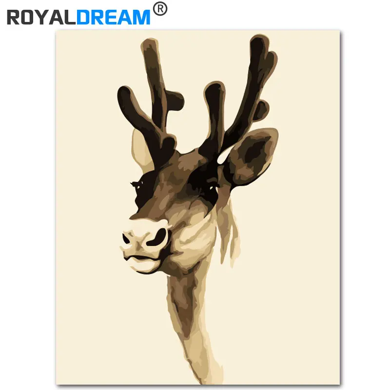 ROYALDREAM древний олень искусственная роспись Раскраска по номерам современное