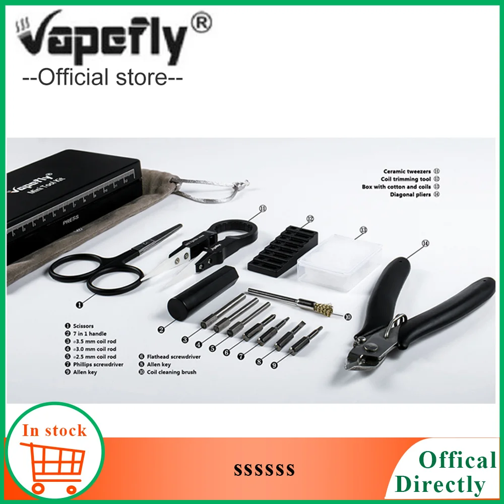 Vapefly мини набор инструментов для обрезки катушки инструмент Пинцет отвертка