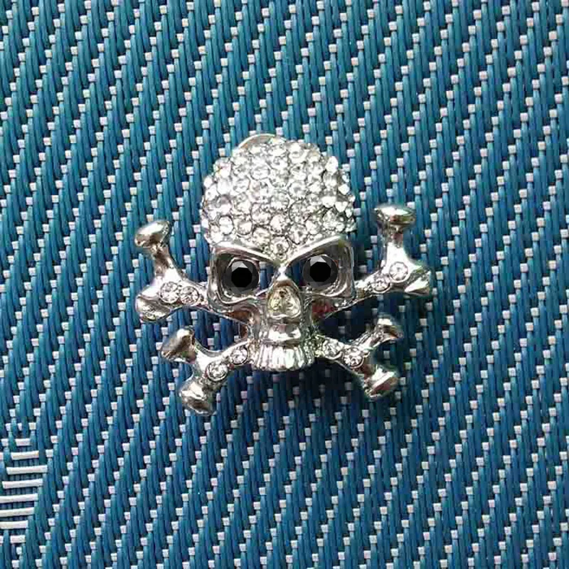 HOT crystals metal skull charm lady's boots shoes fashion ornament button bag belt decoration with screw rivets | Украшения и