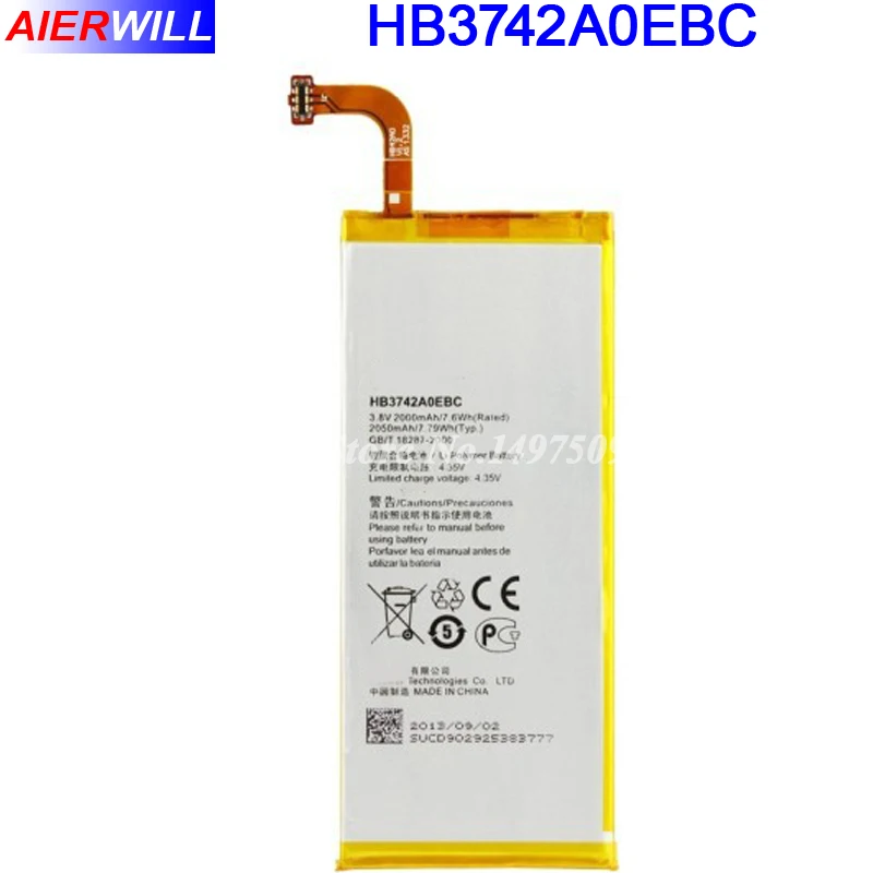 Аккумулятор 2000 мАч HB3742A0EBC для Huawei Ascend P6 U06 p6 c00 T00/ G6 G620 G621 G620s G630 аккумулятор|hb3742a0ebc
