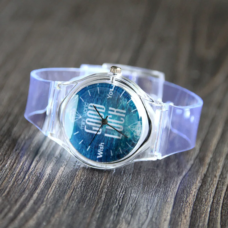 

Fashion Transparent Women's Quartz Wristwatches Plastic Watches For Girls Women's Bracelet Watch Relogio Feminino Reloj Gift