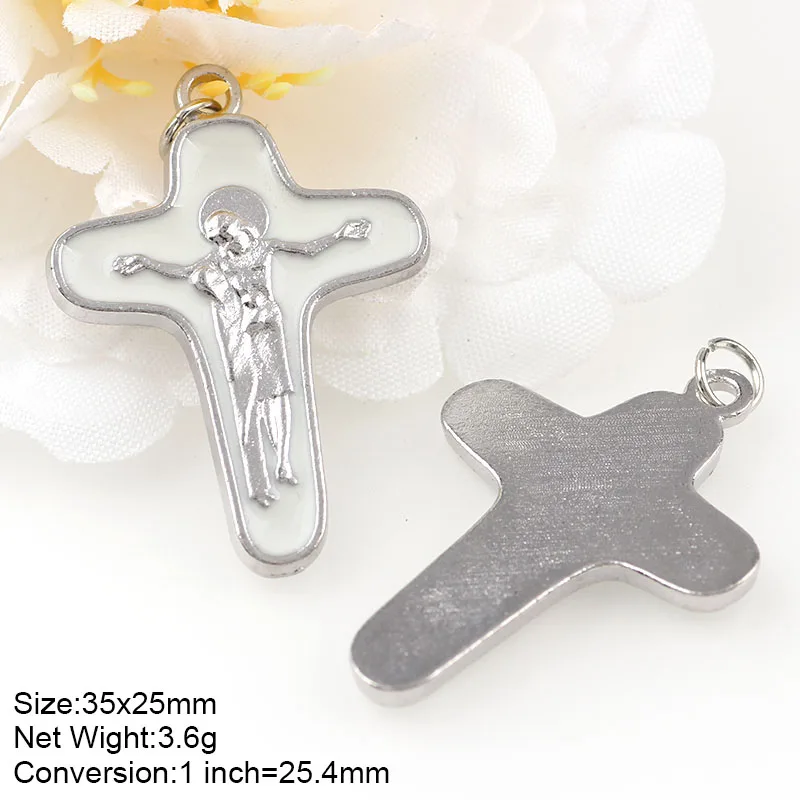 AJ655-2 5pcs Религиозные подвески крест одно отверстие ожерелье звено Шарм Подвески Ювелирных изделий DIY ювелирные аксессуары - Цвет: AJ655-2 5pcs