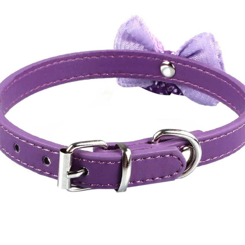 Высококачественный вязаный бант регулируемые ошейники для собак и щенков