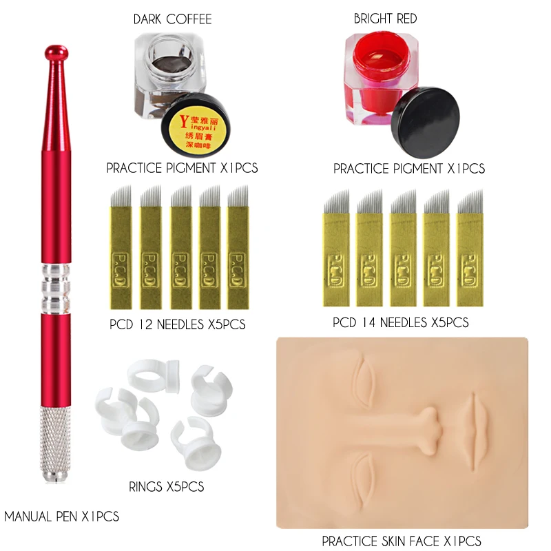 Микроблейдинг Практика для татуировок бровей Перманентный макияж Набор ручек