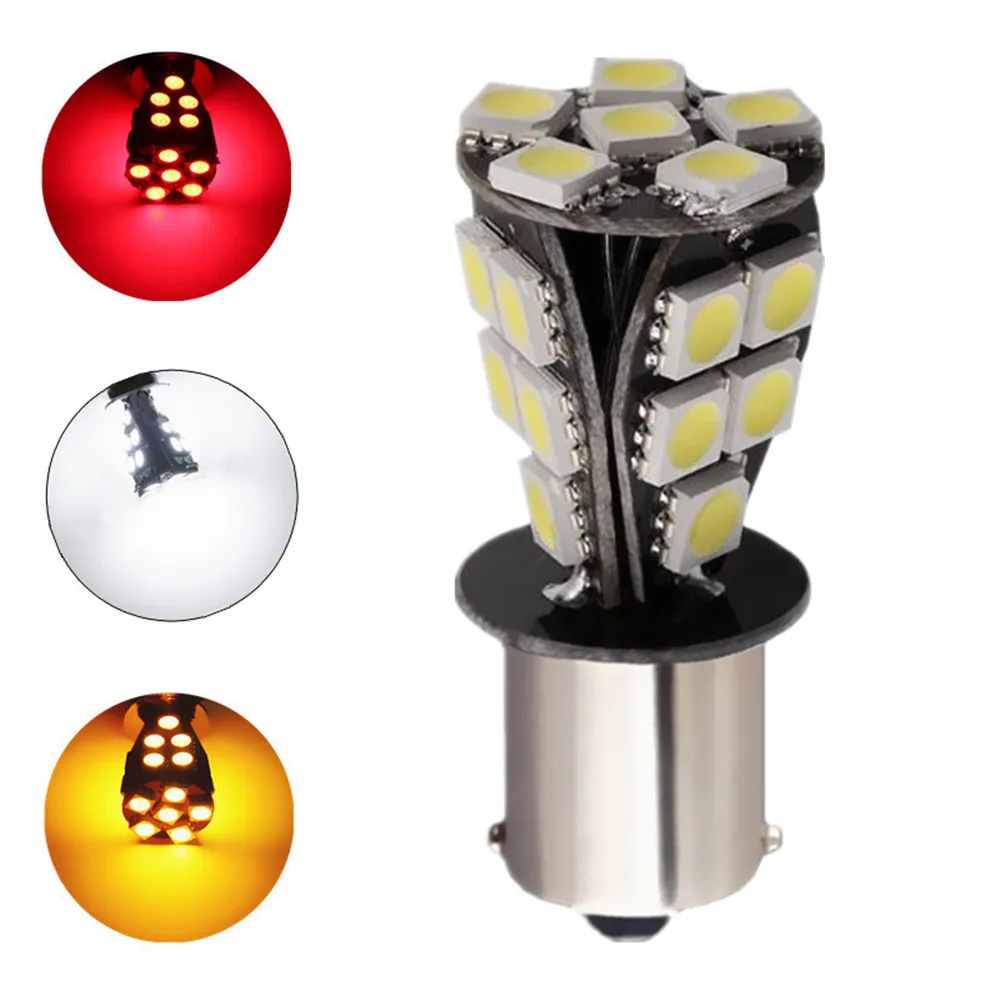 1156 21 SMD BAU15S красный Белый Желтый светодиодные автомобильные лампочки canbus без