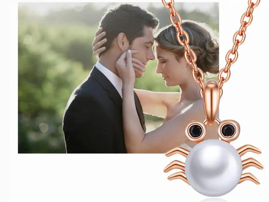 Natural Freshwater Pearl Pendant Necklace Cute Animal Crab | Украшения и аксессуары