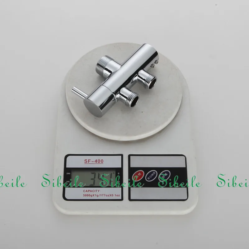 SBLE Ванная комната Туалет Биде 3/4 ''1/2'' Т-адаптер душевой переключатель клапан смеситель для душа тройник соединитель Shattaf клапан латунь Сделано