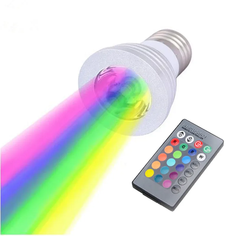 E27 E14 RGB светодиодный лампа Светодиодная лампа меняющая цвет прожектор Магия освещение с ИК-пультом дистанционного управления для вечерние рождественские украшения