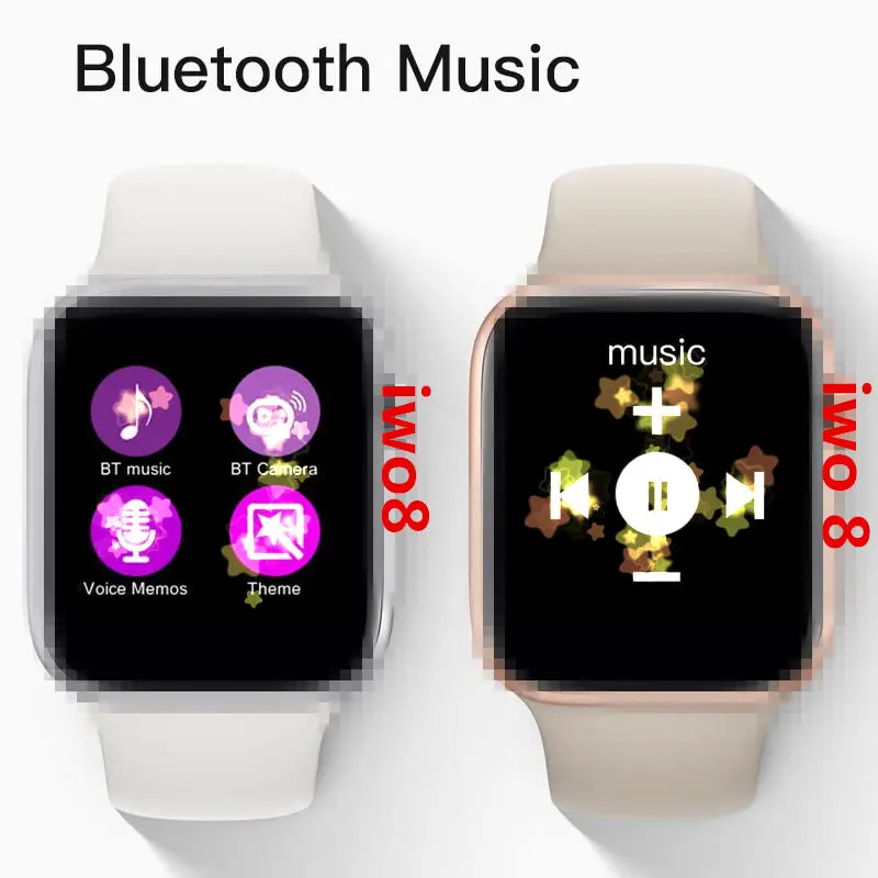 IWO 9 44 мм серия 4 1:1 MTK2502C Bluetooth Смарт часы модные красные круглые кнопки для iOS Android сердечного ритма ЭКГ VS IWO 5 6 8