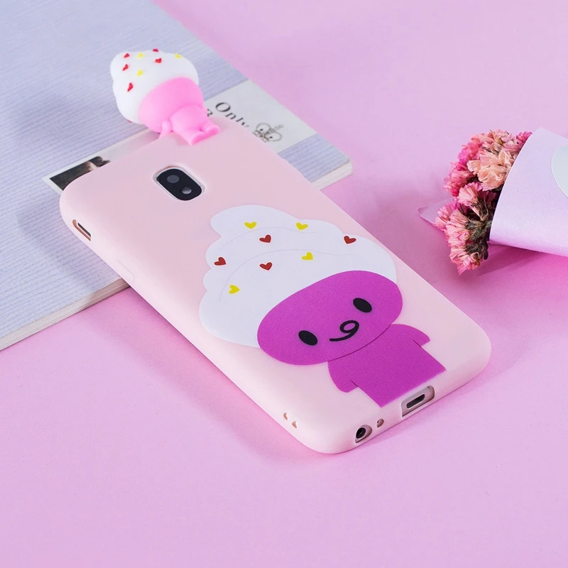 For Coque Samsung Galaxy J3 2017 Case 3D Cartoon Cat Panda Soft Silicon TPU Back Cover J330 Pro EU Version |