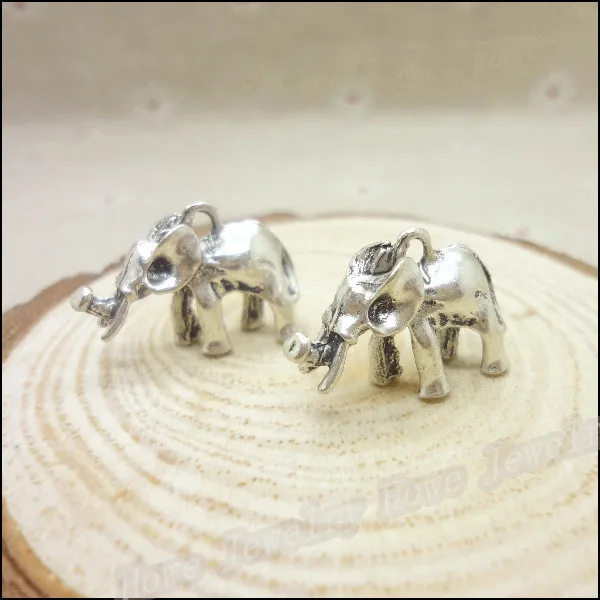 Бесплатная доставка! 30 шт. винтажная подвеска в виде слонов античное серебро