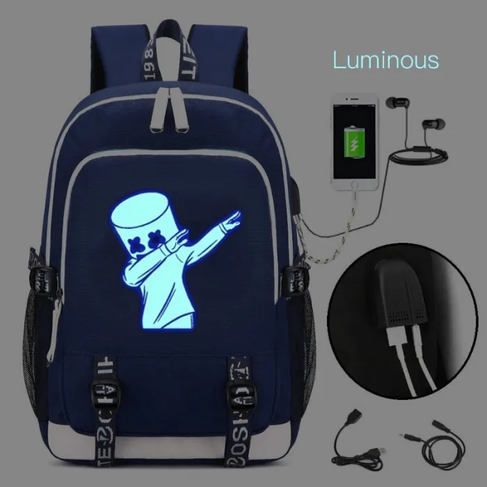NEW Luminous6 WISHOT рюкзак Многофункциональный USB зарядка для подростков мужчин wo мужчин студентов школьные сумки Дорожная светящаяся сумка - Цвет: NEW Luminous6